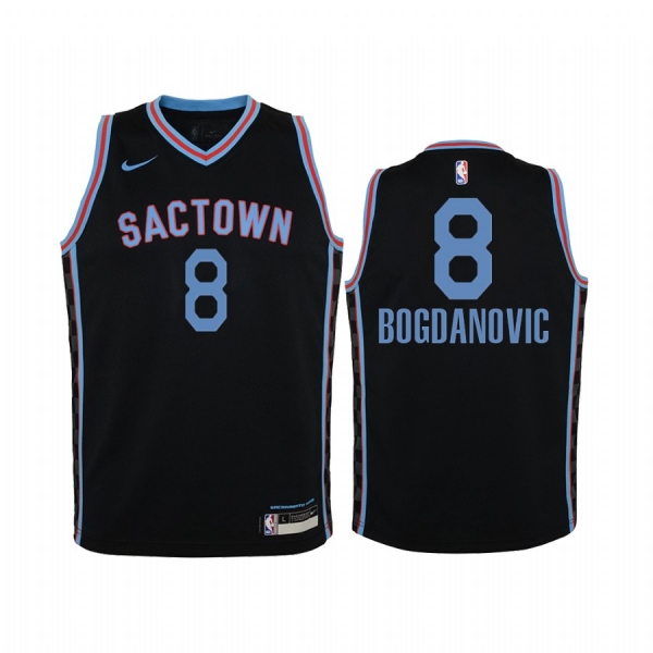 Youth Bogdan Bogdanovic Sacramento Kings 2020-21 City Edition Jersey - Black