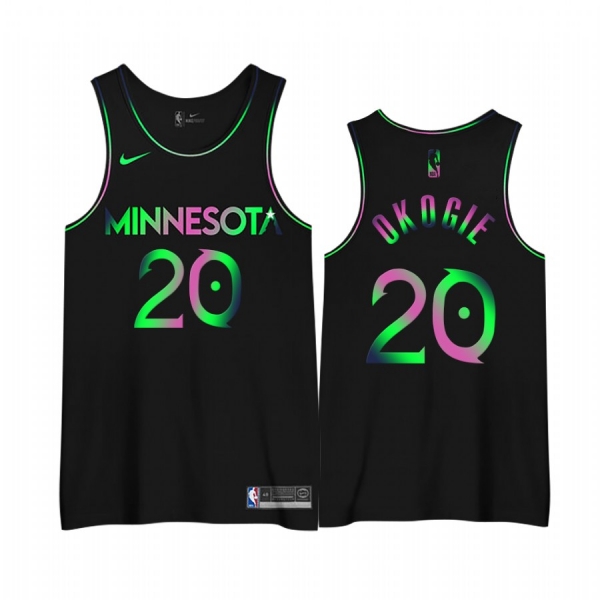 Josh Okogie Minnesota Timberwolves 2020-21 City Edition 3.0 Jerseys Shirts