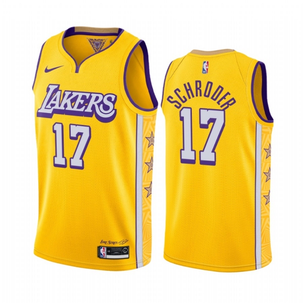 Dennis Schroder Los Angeles Lakers Gold City Edition 2020 Transfer 2020-21 Jersey