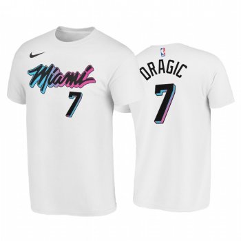 Goran Dragic 2020-21 Heat #7 City Edition White T-Shirt Vice Logo