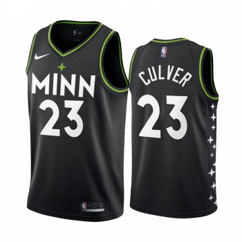 Jarrett Culver Minnesota Timberwolves 2020-21 Black City Edition Jersey New Uniform