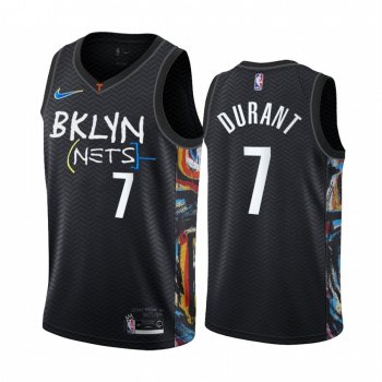 Kevin Durant Brooklyn Nets Black City Edition Honor Basquiat 2020-21 Jersey