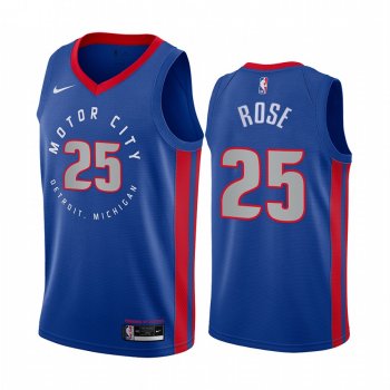 Derrick Rose Detroit Pistons Navy Motor City Edition 2020-21 Jersey