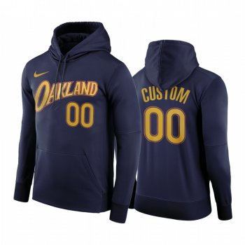 Custom Golden State Warriors 2020-21 City Edition Hoodie Navy Pullover