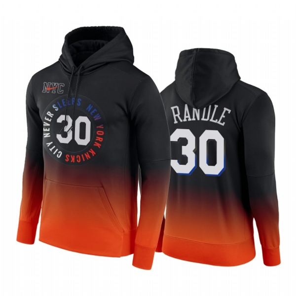 Julius Randle New York Knicks 2020-21 City Edition Hoodie Black Orange Pullover