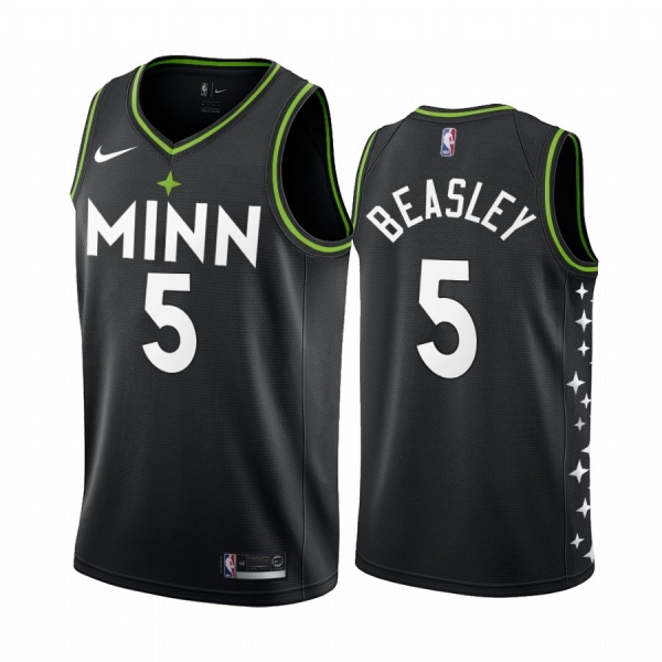 Malik Beasley Minnesota Timberwolves 2020-21 Black City Edition Jersey New Uniform