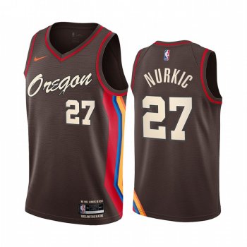 Jusuf Nurkic Portland Trail Blazers Chocolate City Edition Oregon 2020-21 Jersey