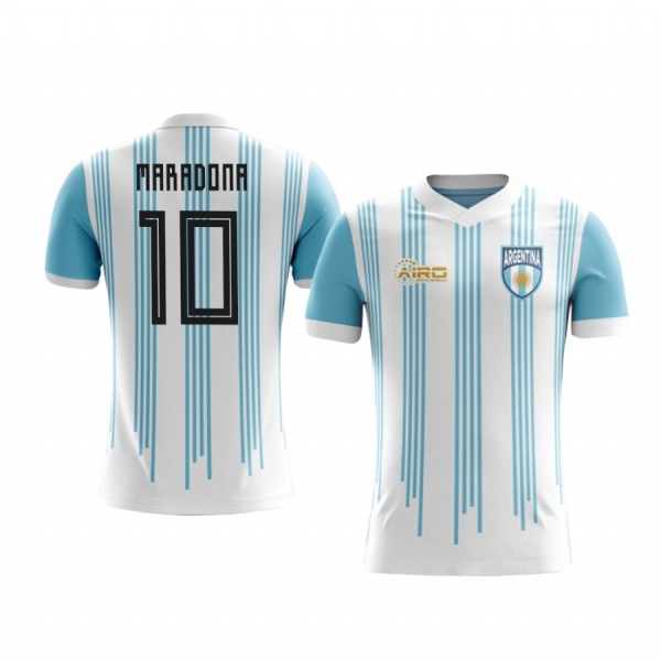 Youth Argentina Diego Maradona White Home Short Sleeve Jersey 2020-2021