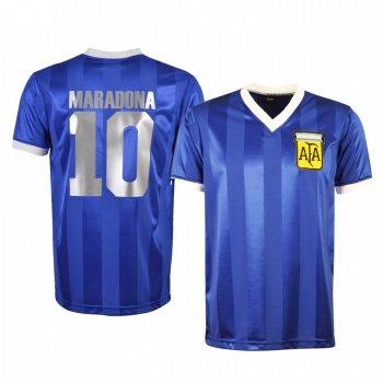 Argentina Diego Maradona Navy Away 1986 World Cup Retro Jersey Men's