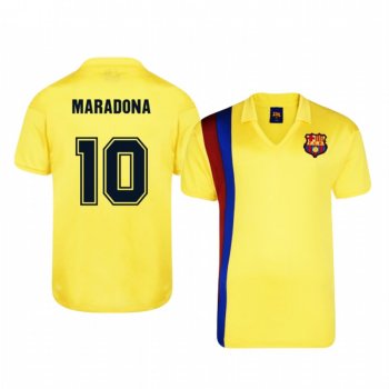 Youth Barcelona Diego Maradona Yellow Away Retro Jersey 1982