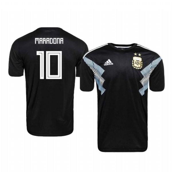 Argentina Diego Maradona Black Away Jersey 2018-2019 Men's