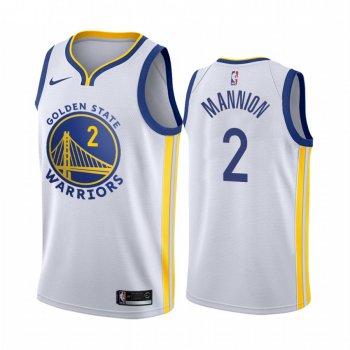 Nico Mannion Golden State Warriors 2020-21 White Association Jersey 2020 NBA Draft