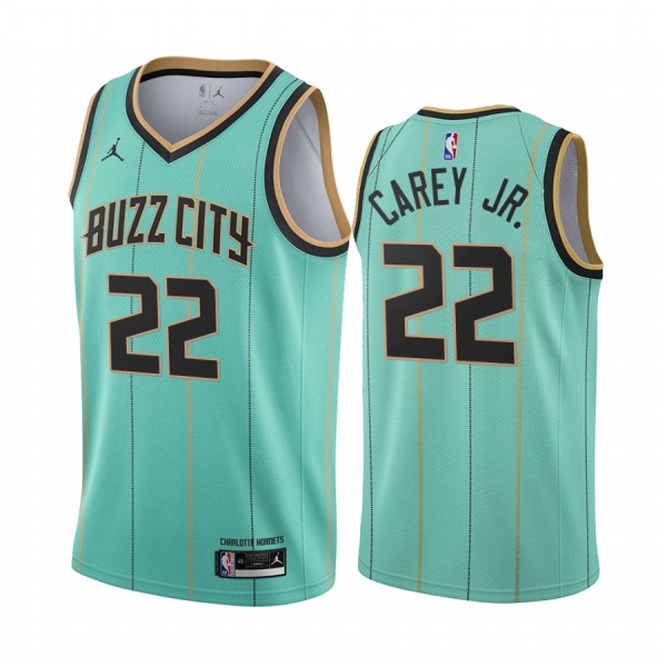 Vernon Carey Jr. Charlotte Hornets 2020-21 Mint Green City Jersey 2020 NBA Draft