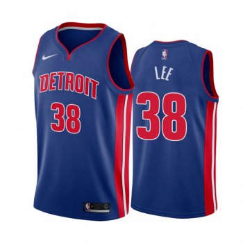 Saban Lee 2020 NBA Draft Detroit Pistons Blue Icon Jersey