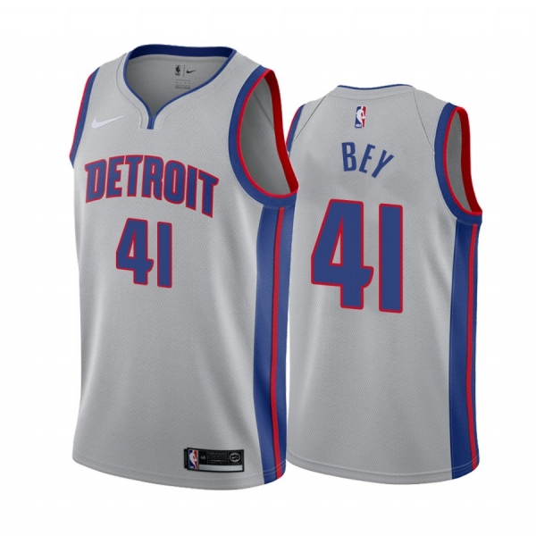 Saddiq Bey 2020 NBA Draft Detroit Pistons Gray Statement Jersey