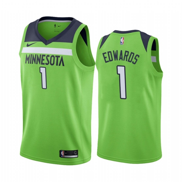 Anthony Edwards Minnesota Timberwolves 2020-21 Green Statement Jersey 2020 NBA Draft