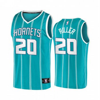 Charlotte Hornets #20 Grant Riller Jersey 2020-21 Replica Icon Teal 2020 NBA Draft