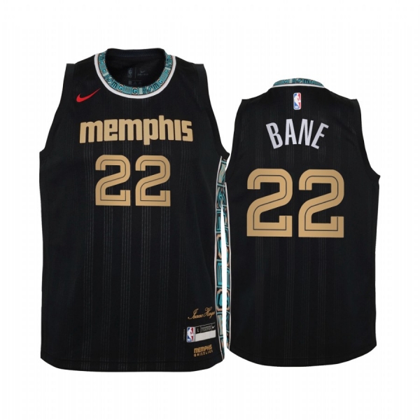 Youth Memphis Grizzlies Desmond Bane 2020-21 City Edition Black Jersey - 2020 NBA Draft