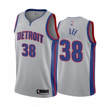 Saban Lee 2020 NBA Draft Detroit Pistons Gray Statement Jersey