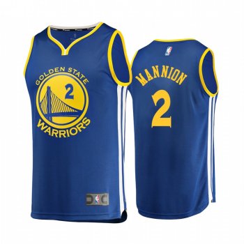 Golden State Warriors #2 Nico Mannion Jersey 2020-21 Replica Icon Royal 2020 NBA Draft