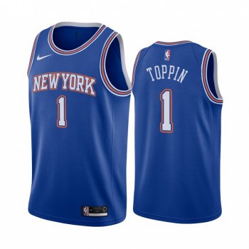 Obi Toppin 2020 NBA Draft New York Knicks Blue Statement Jersey