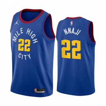 Zeke Nnaji Denver Nuggets 2020-21 Blue Statement Jersey 2020 NBA Draft