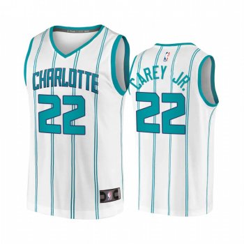 Charlotte Hornets #22 Vernon Carey Jr. Jersey 2020-21 Replica Association White 2020 NBA Draft