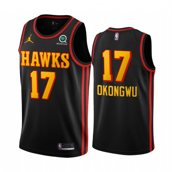 Onyeka Okongwu 2020 NBA Draft Atlanta Hawks Black Statement Jersey