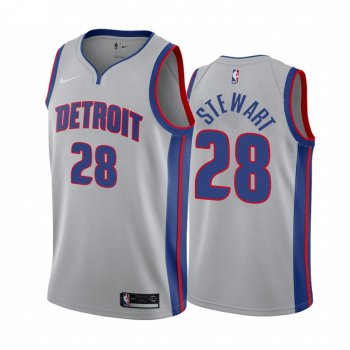 Isaiah Stewart 2020 NBA Draft Detroit Pistons Gray Statement Jersey