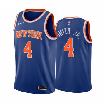 Dennis Smith Jr. New York Knicks 2020-21 Blue Icon Jersey 2020 NBA Draft