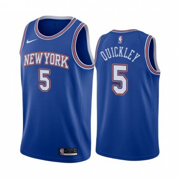 Immanuel Quickley New York Knicks 2020-21 Blue Statement Jersey 2020 NBA Draft