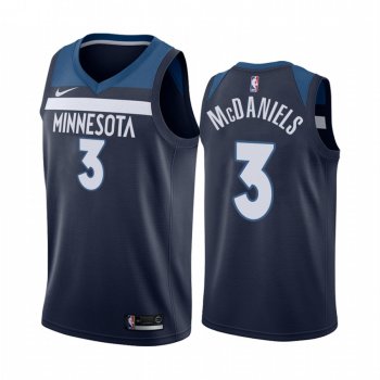 Jaden McDaniels Minnesota Timberwolves 2020-21 Navy Icon Jersey 2020 NBA Draft