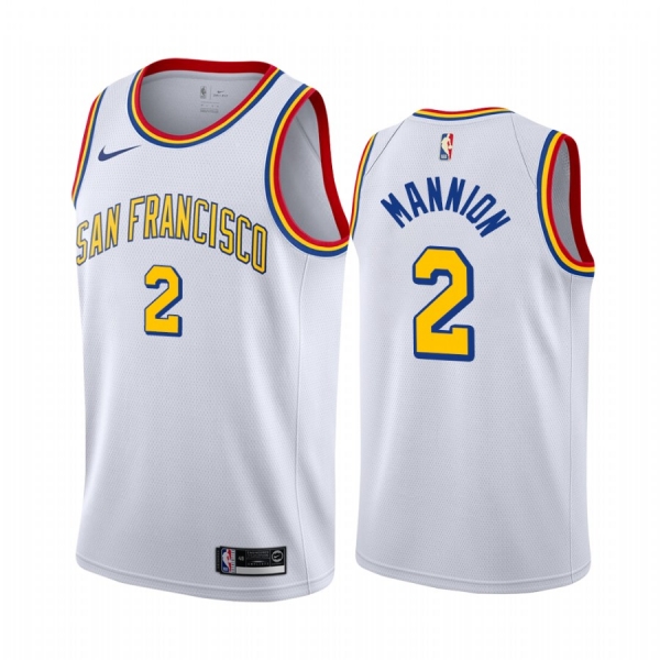 Nico Mannion Golden State Warriors 2020-21 White Classic Jersey 2020 NBA Draft