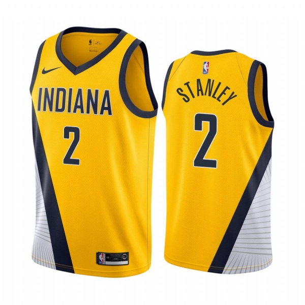 Cassius Stanley Indiana Pacers 2020-21 Yellow Statement Jersey 2020 NBA Draft