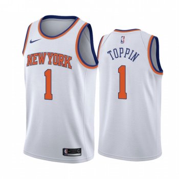 Obi Toppin 2020 NBA Draft New York Knicks White Association Jersey