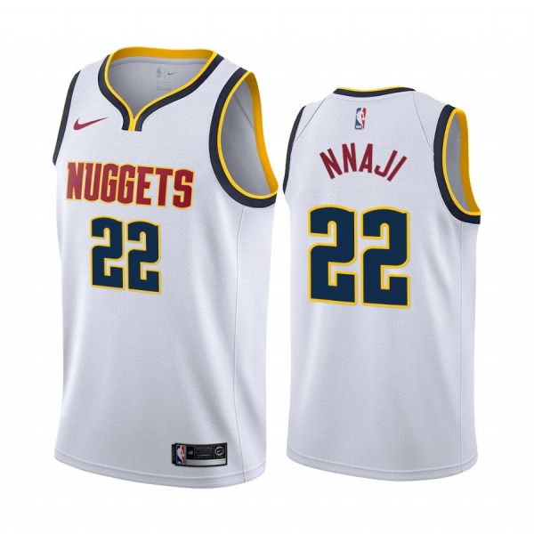 Zeke Nnaji Denver Nuggets 2020-21 White Association Jersey 2020 NBA Draft