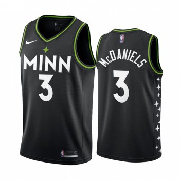 Jaden McDaniels Minnesota Timberwolves 2020-21 Black City Jersey 2020 NBA Draft