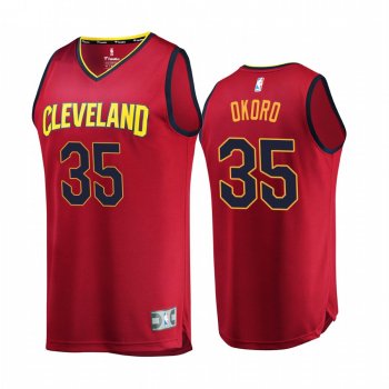 Cleveland Cavaliers #35 Isaac Okoro Jersey 2020-21 Replica Icon Wine 2020 NBA Draft