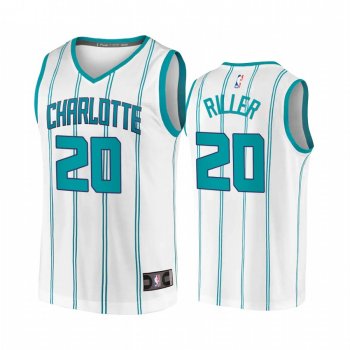 Charlotte Hornets #20 Grant Riller Jersey 2020-21 Replica Association White 2020 NBA Draft