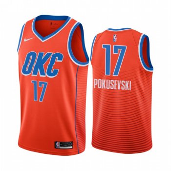 Aleksej Pokusevski Oklahoma City Thunder 2020-21 Orange Statement Jersey 2020 NBA Draft