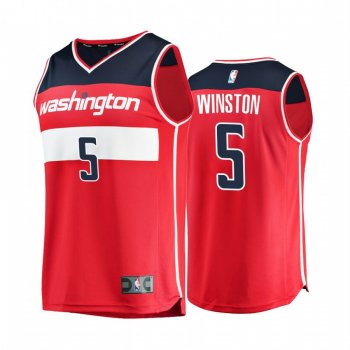 Washington Wizards #5 Cassius Winston Jersey 2020-21 Replica Red 2020 NBA Draft