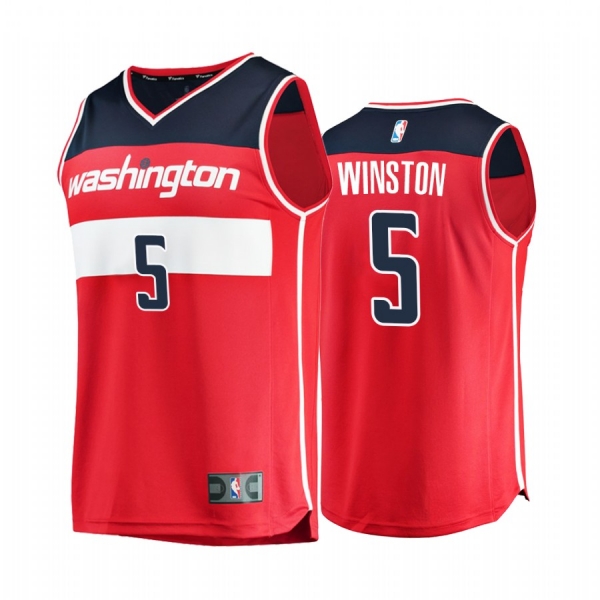 Washington Wizards #5 Cassius Winston Jersey 2020-21 Replica Red 2020 NBA Draft