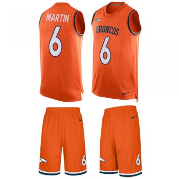 Nike Broncos #6 Sam Martin Orange Team Color Men's Stitched NFL Limited Tank Top Suit Jersey