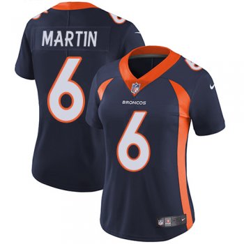 Women's Nike Broncos #6 Sam Martin Navy Blue Alternate Stitched NFL Vapor Untouchable Limited Jersey