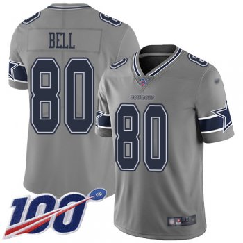 Youth Nike Cowboys #80 Blake Bell Gray Stitched NFL Limited Inverted Legend 100th Season Jersey