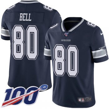 Youth Nike Cowboys #80 Blake Bell Navy Blue Team Color Stitched NFL 100th Season Vapor Untouchable Limited Jersey