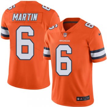 Youth Nike Broncos #6 Sam Martin Orange Stitched NFL Limited Rush Jersey