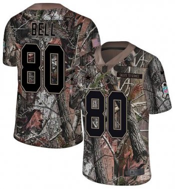 Nike Cowboys #80 Blake Bell Camo Men's Stitched NFL Limited Rush Realtree Jersey