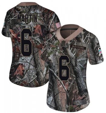 Women's Nike Broncos #6 Sam Martin Camo Stitched NFL Limited Rush Realtree Jersey