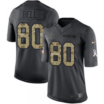 Youth Nike Cowboys #80 Blake Bell Black Stitched NFL Limited 2016 Salute to Service Jersey